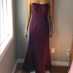 Studio 17 Strapless Mermaid Dress in Plum 2389-S